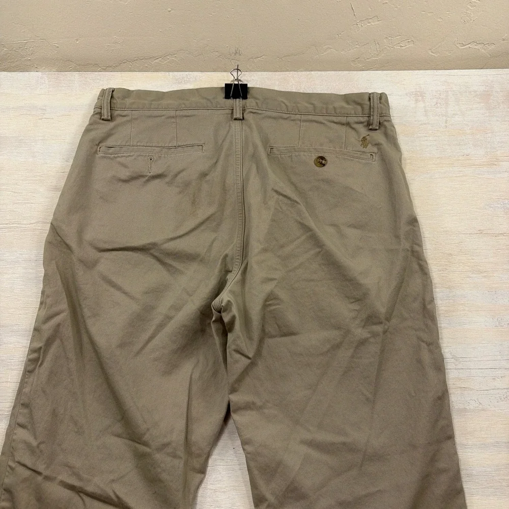 Polo Ralph Lauren Chino Pants 32/32 Stretch Cotton Twill Khaki Tan Mens